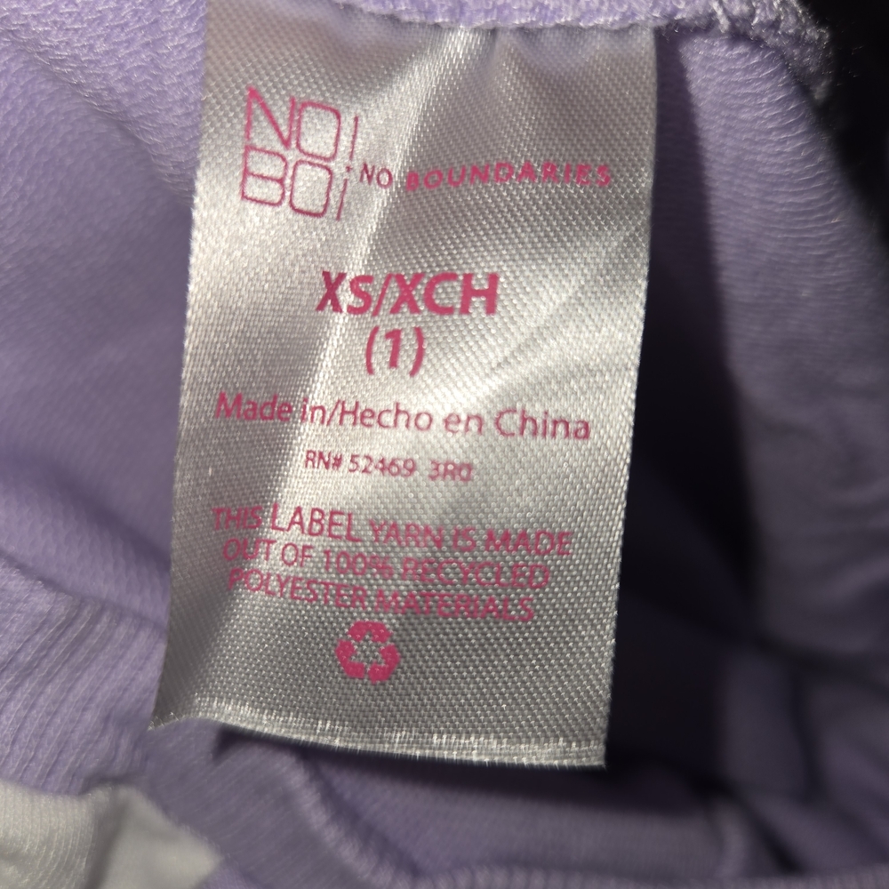 No Boundaries NEW Color Block Cinched Hem Pullover - Lavender/Grey - Picture 7 of 8